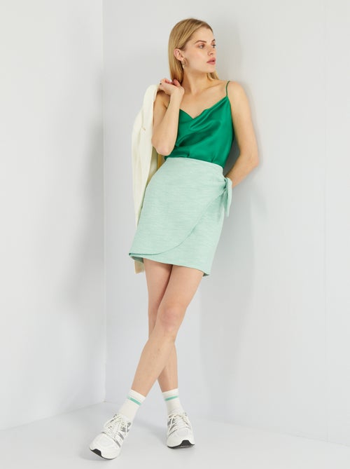 Saia curta em tweed - Kiabi