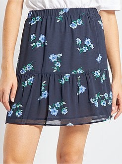 Saia curta em voile - Kiabi