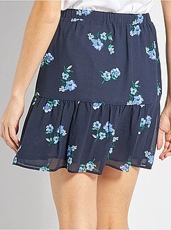 Saia curta em voile - Kiabi