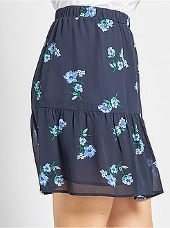 Saia curta em voile - Kiabi