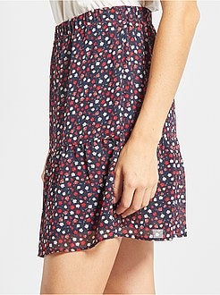 Saia curta em voile - Kiabi