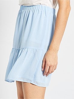 Saia curta em voile - Kiabi