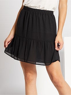 Saia curta em voile - Kiabi