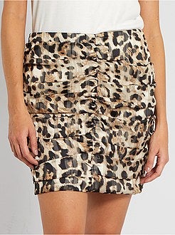 Saia curta 'leopardo' - Kiabi