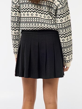 Saia curta plissada