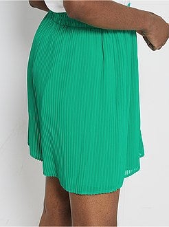 Saia curta plissada - Kiabi