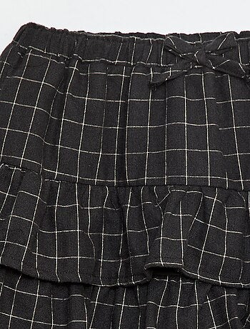 Saia de algodão aos quadrados