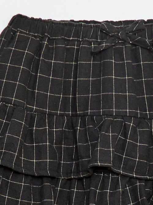 Saia de algodão aos quadrados - Kiabi