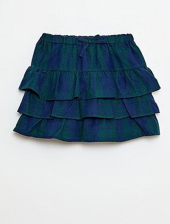 Saia de algodão aos quadrados