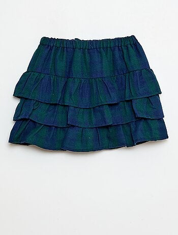 Saia de algodão aos quadrados