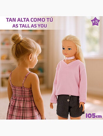 Saia de boneca grande 105 cm maria casual