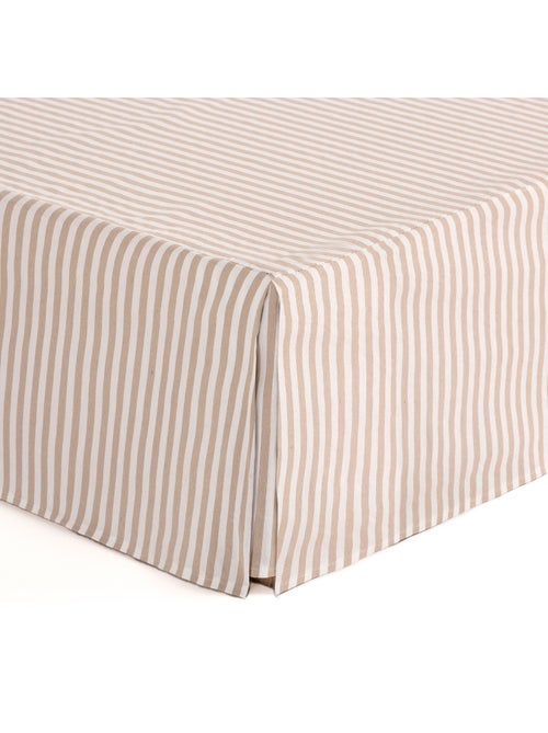Saia de cama às riscas, capa protetora para estrado - Gamusi. - Kiabi Saia de cama às riscas, capa protetora para estrado - Gamusi. - Kiabi