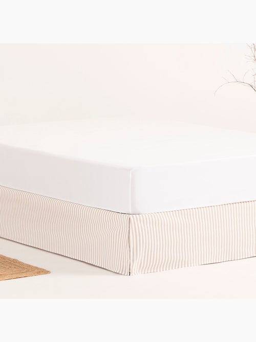 Saia de cama às riscas, capa protetora para estrado - Gamusi. - Kiabi Saia de cama às riscas, capa protetora para estrado - Gamusi. - Kiabi