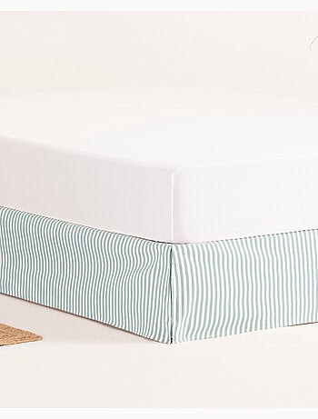 Saia de cama às riscas, capa protetora para estrado - Gamusi.