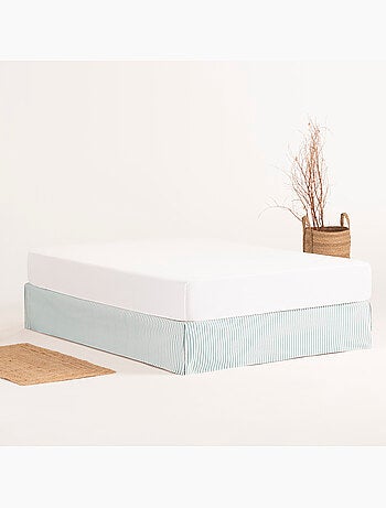 Saia de cama às riscas, capa protetora para estrado - Gamusi.