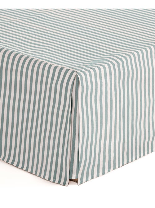Saia de cama às riscas, capa protetora para estrado - Gamusi. - Kiabi Saia de cama às riscas, capa protetora para estrado - Gamusi. - Kiabi