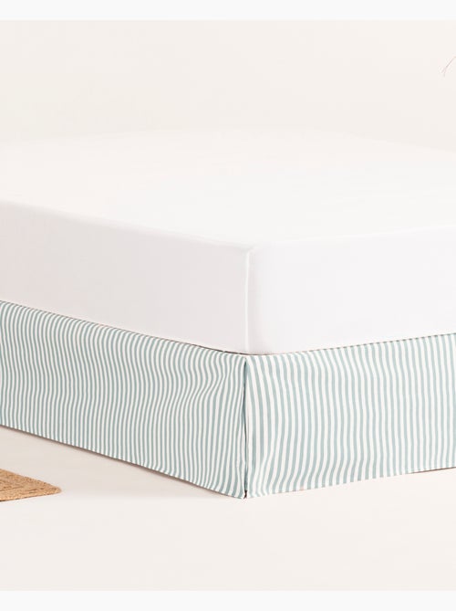 Saia de cama às riscas, capa protetora para estrado - Gamusi. - Kiabi Saia de cama às riscas, capa protetora para estrado - Gamusi. - Kiabi