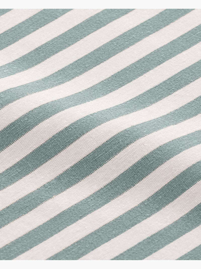Saia de cama às riscas, capa protetora para estrado - Gamusi. Verde-água - Kiabi