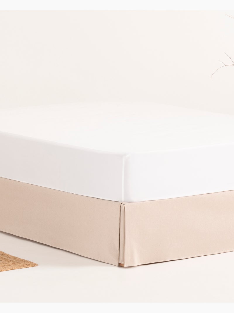 Saia de cama lisa, capa protetora para estrado - Gamusi. Bege - Kiabi