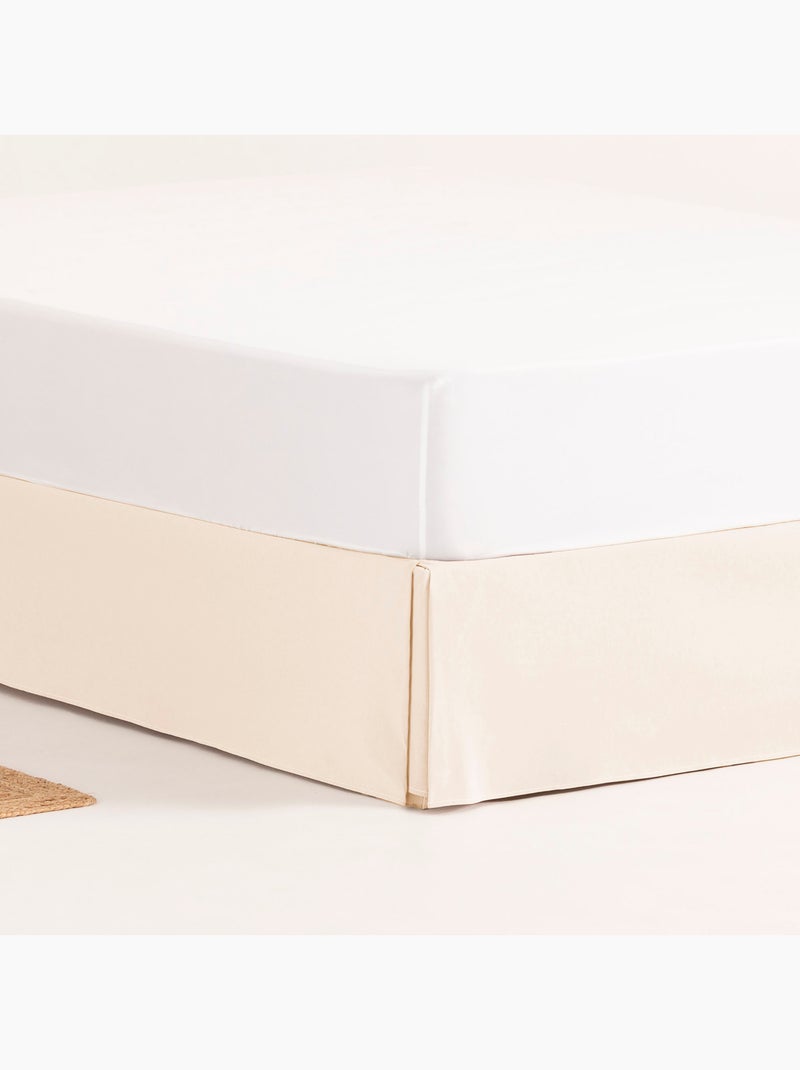 Saia de cama lisa, capa protetora para estrado - Gamusi. Ecru - Kiabi