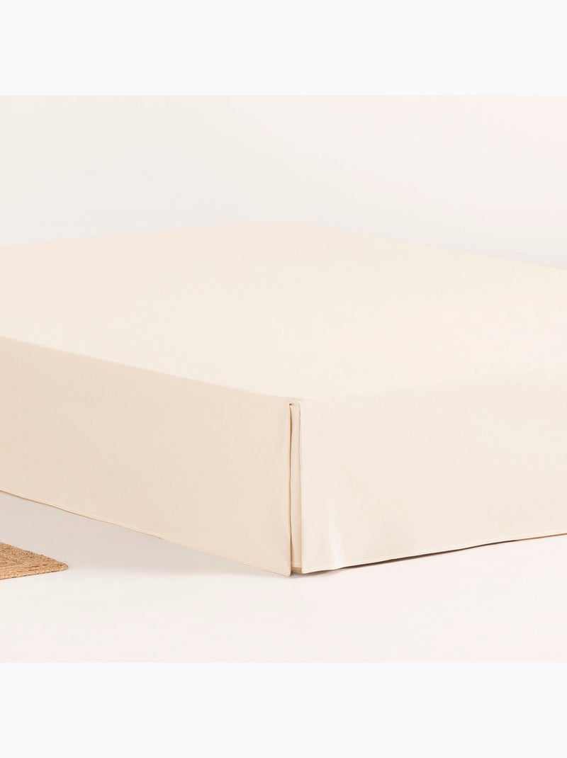 Saia de cama lisa, capa protetora para estrado - Gamusi. Ecru - Kiabi