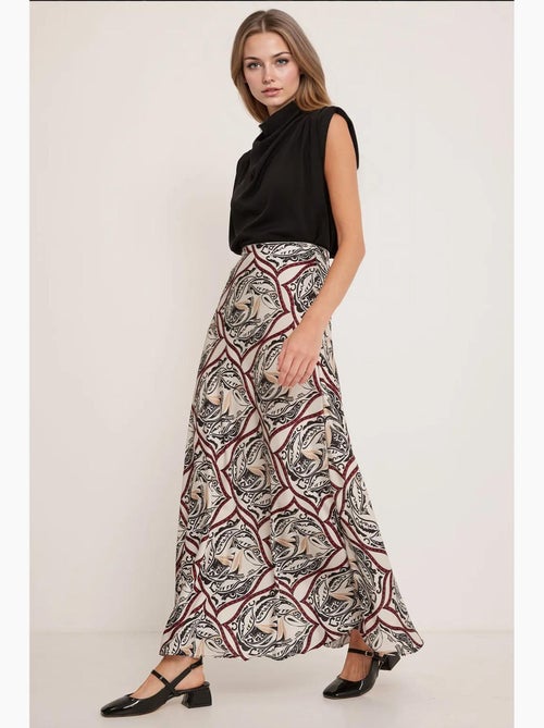 Saia de cetim estampada bdart - Kiabi