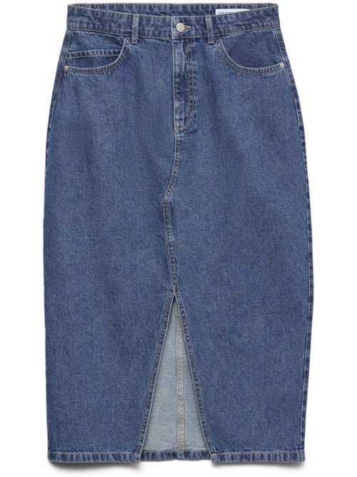 Saia de ganga azul escuro para mulher vero moda elfi - Kiabi Saia de ganga azul escuro para mulher vero moda elfi - Kiabi