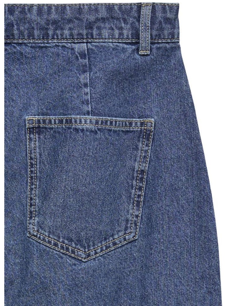 Saia de ganga azul escuro para mulher vero moda elfi Azul - Kiabi