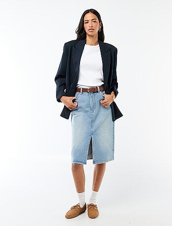 Saia de ganga com 5 bolsos