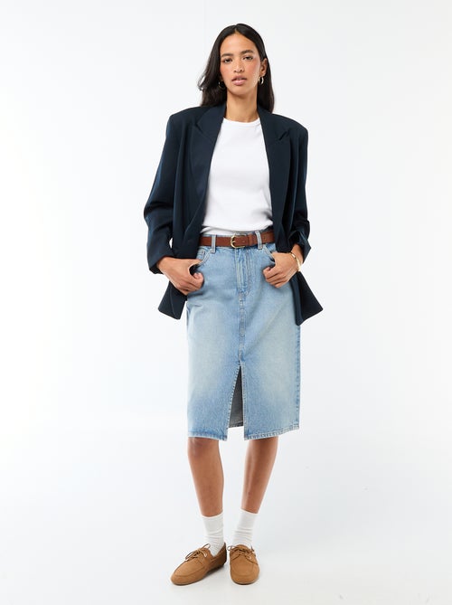 Saia de ganga com 5 bolsos - Kiabi