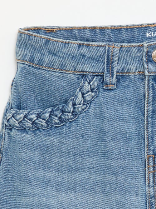 Saia de ganga com bolsos entrançados - Kiabi
