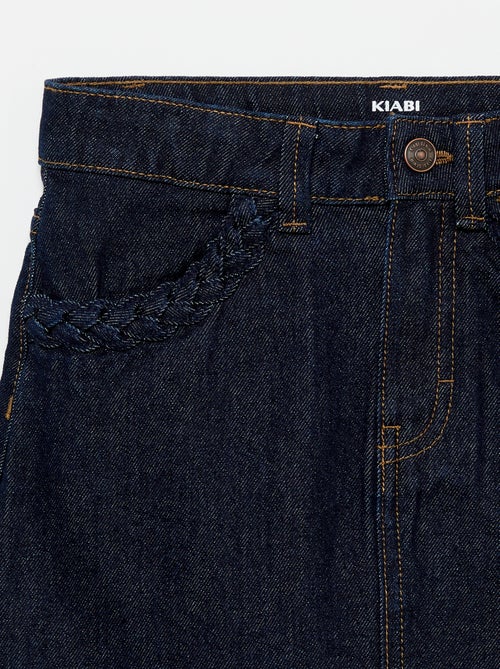 Saia de ganga com bolsos entrançados - Kiabi