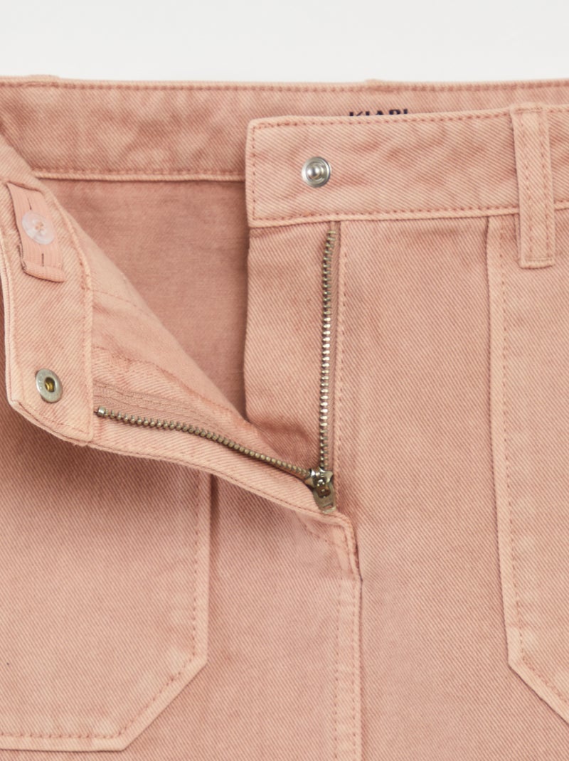 Saia de ganga com bolsos ROSA - Kiabi