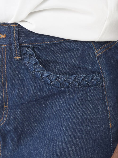 Saia de ganga com bolsos trançados - Kiabi