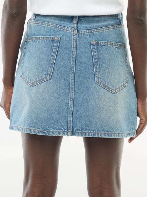 Saia de ganga com bolsos trançados - Kiabi