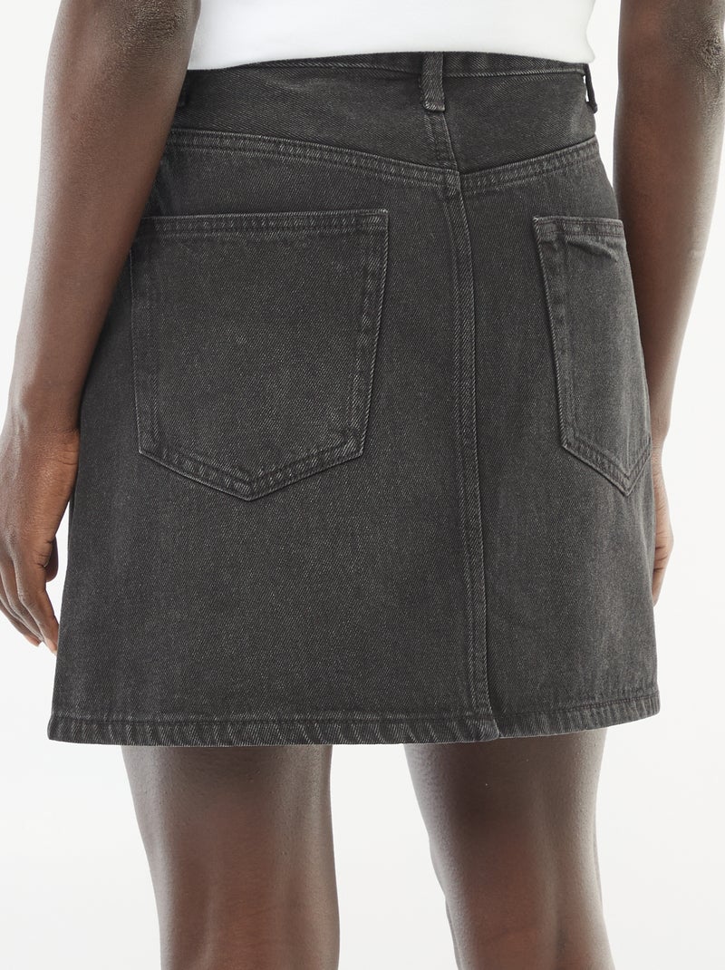 Saia de ganga com bolsos trançados Preto - Kiabi
