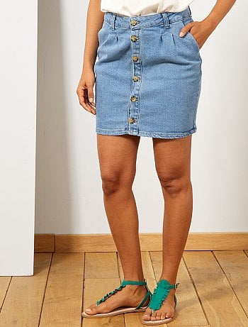 Saia de ganga com botões 'Eco-conception' - Kiabi