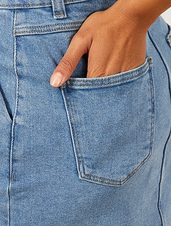 Saia de ganga com botões 'Eco-conception' - Kiabi