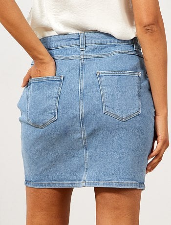 Saia de ganga com botões 'Eco-conception' - Kiabi