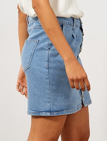 Saia de ganga com botões 'Eco-conception' - Kiabi