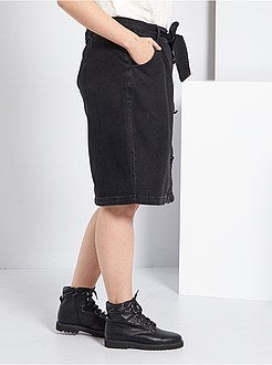 Saia de ganga com efeito de botões - Kiabi