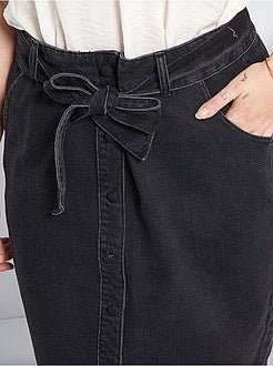 Saia de ganga com efeito de botões - Kiabi