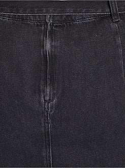 Saia de ganga com efeito de botões - Kiabi