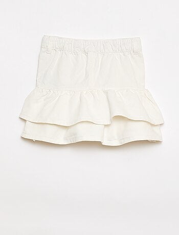 Saia de ganga com folhos