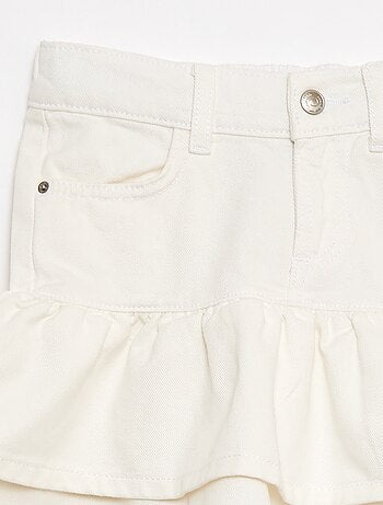 Saia de ganga com folhos