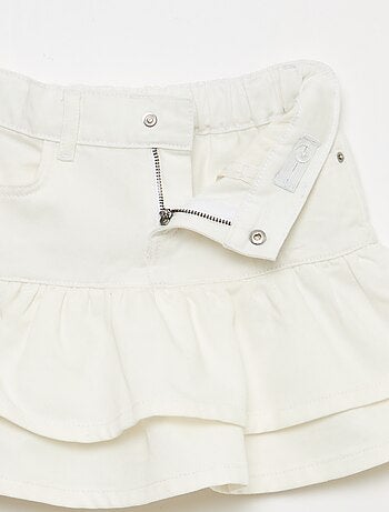 Saia de ganga com folhos