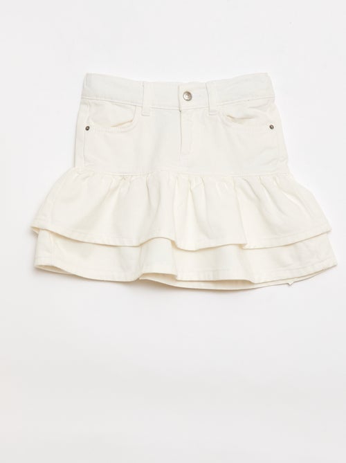 Saia de ganga com folhos - Kiabi