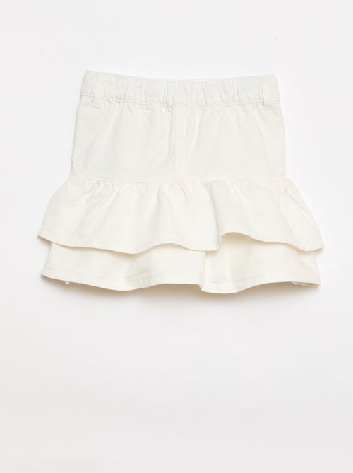 Saia de ganga com folhos - Kiabi