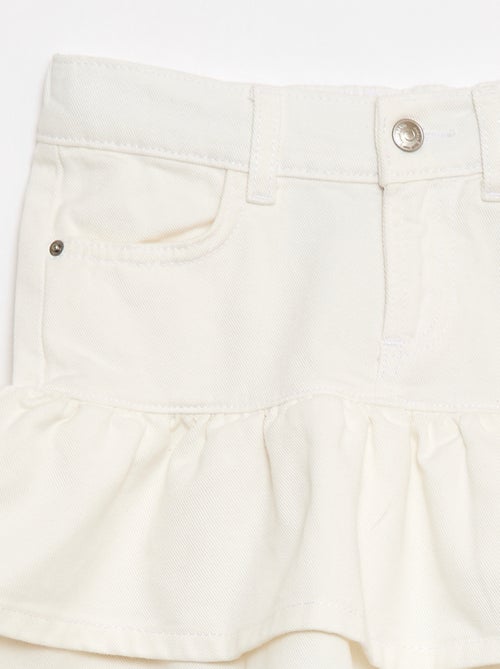 Saia de ganga com folhos - Kiabi