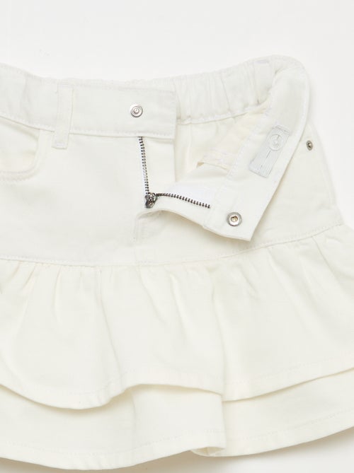 Saia de ganga com folhos - Kiabi